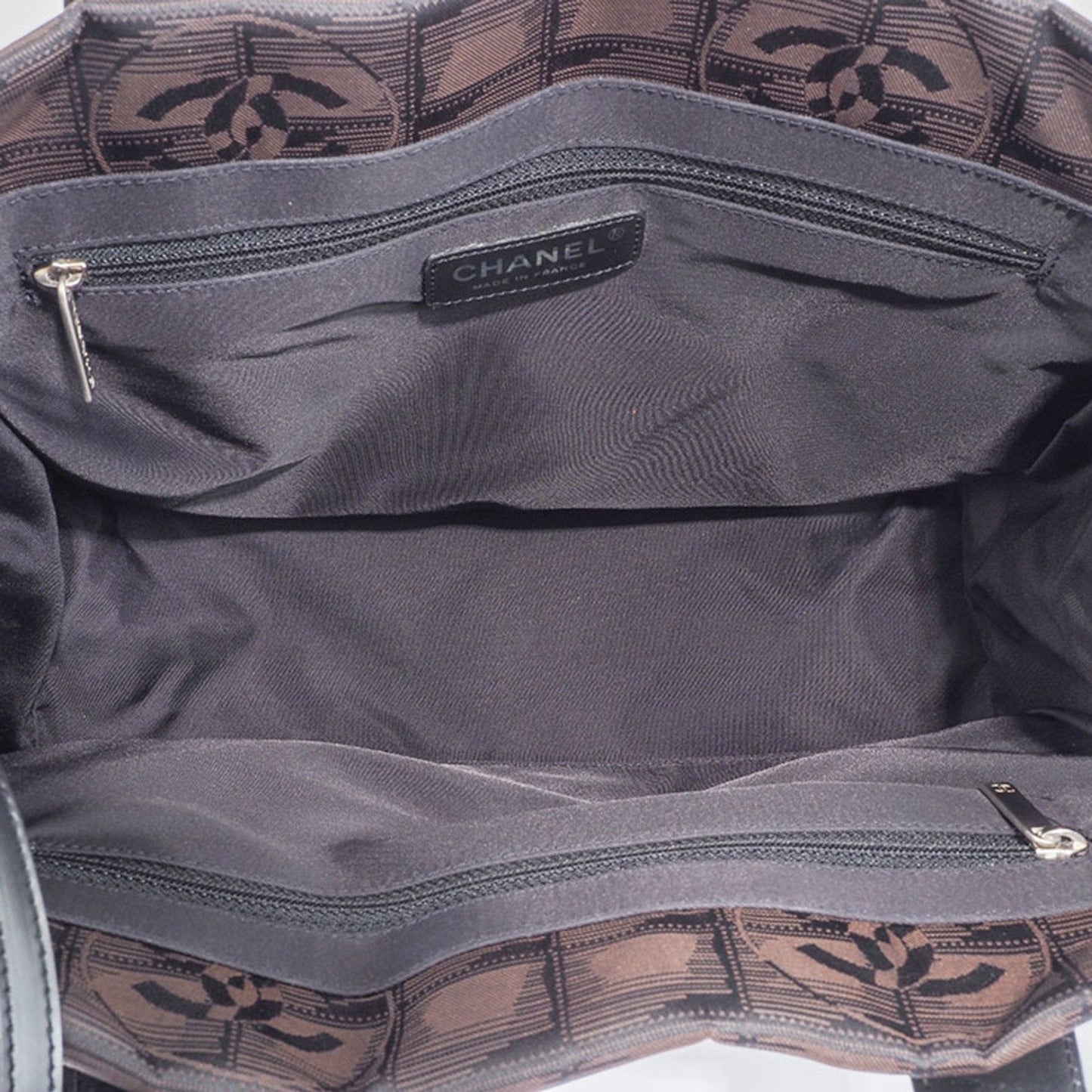 Chanel Geometric Pattern Tote Canvas Tote Bag