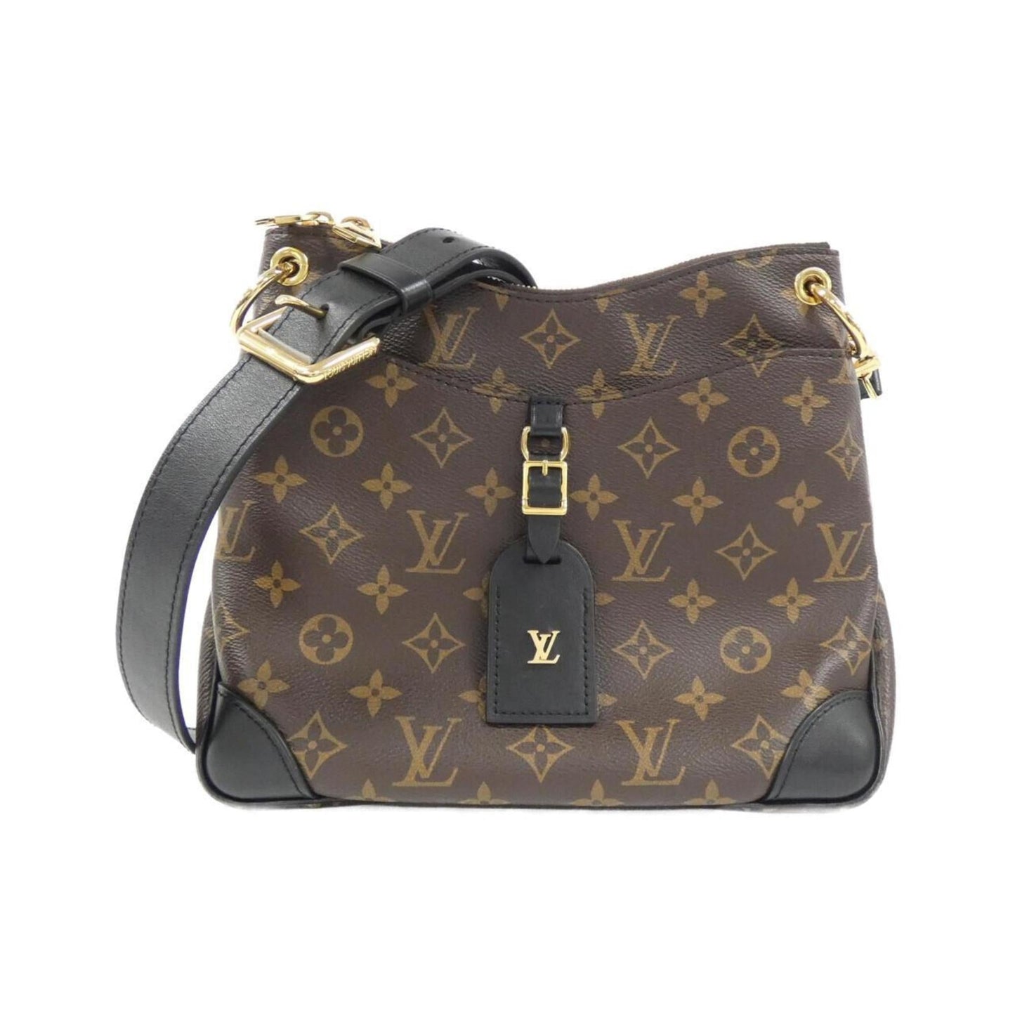 Elegant Canvas Shoulder Bag with Name Tag