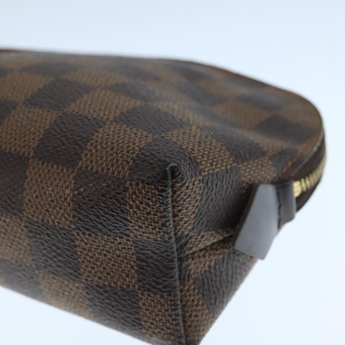 Cosmetic Canvas Pouch with Metal Fittings
