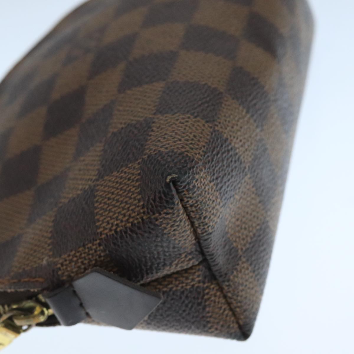 Cosmetic Canvas Pouch with Metal Fittings