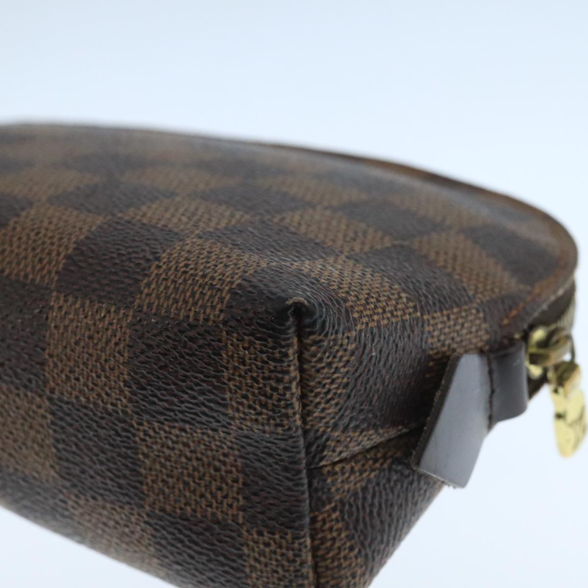 Cosmetic Canvas Pouch with Metal Fittings