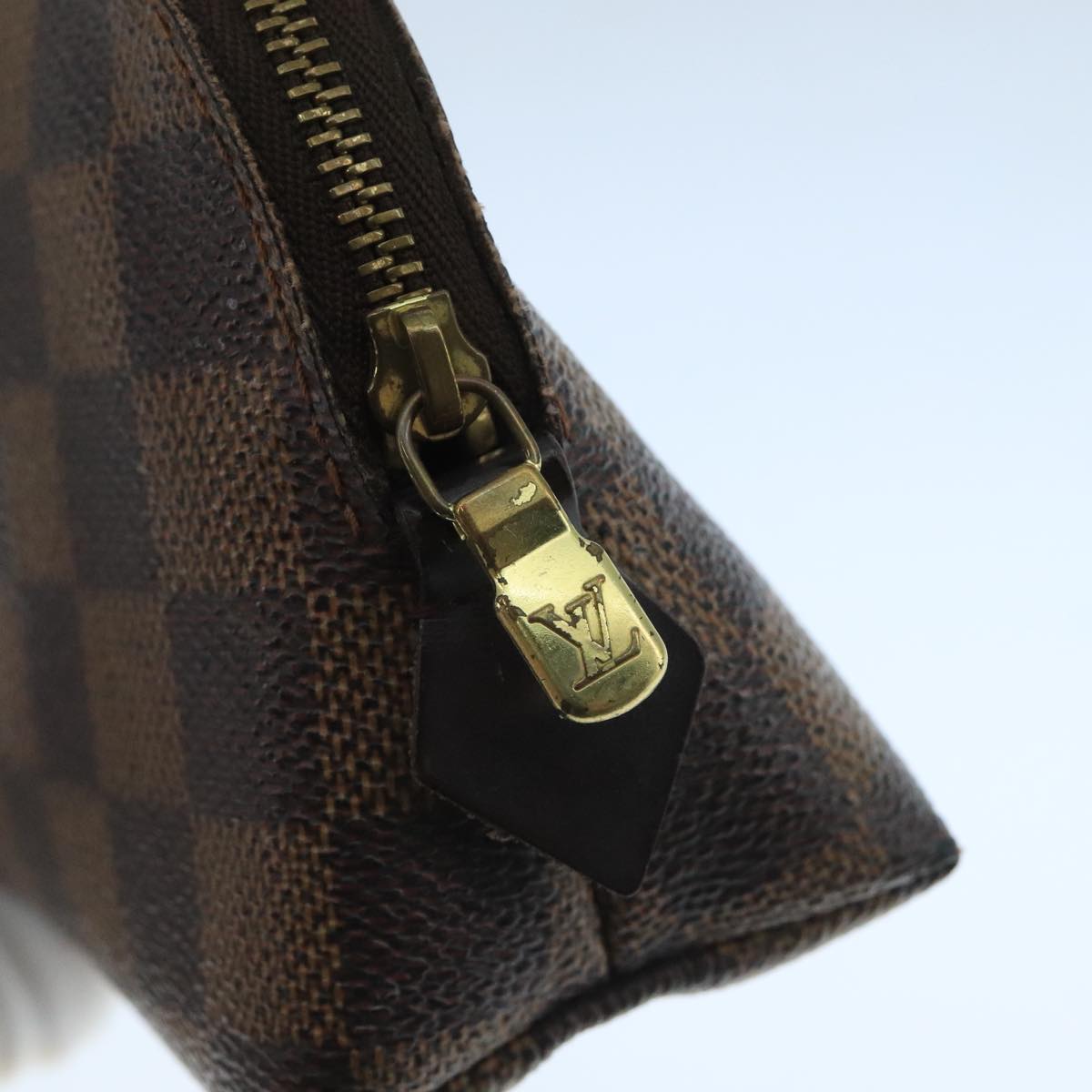 Cosmetic Canvas Pouch with Metal Fittings