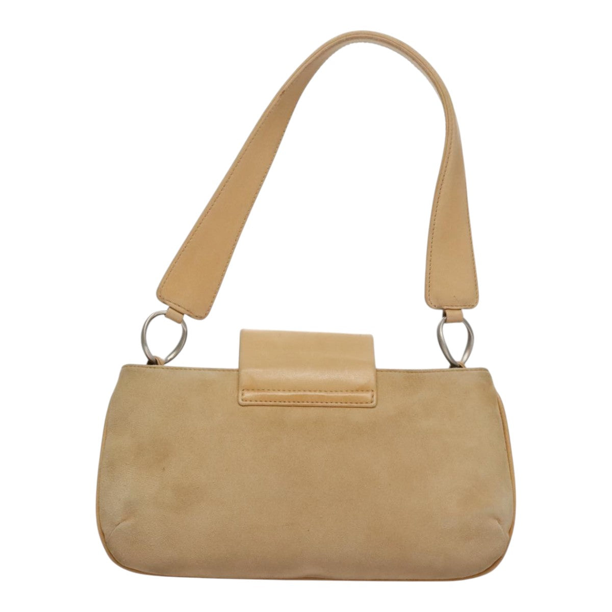 Chanel Suede Chocolate Bar Shoulder Bag with Chain Strap