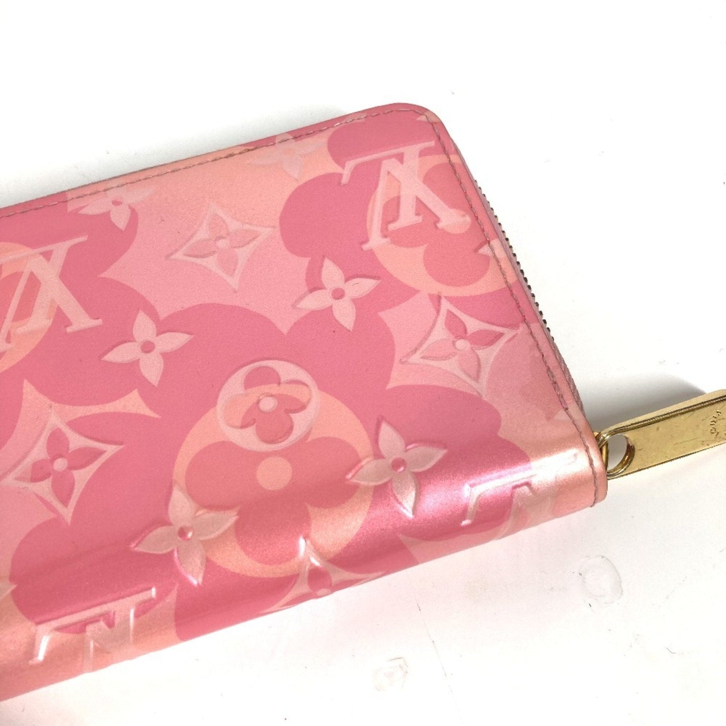 Patent Leather Zippy Wallet with Multiple Compartments