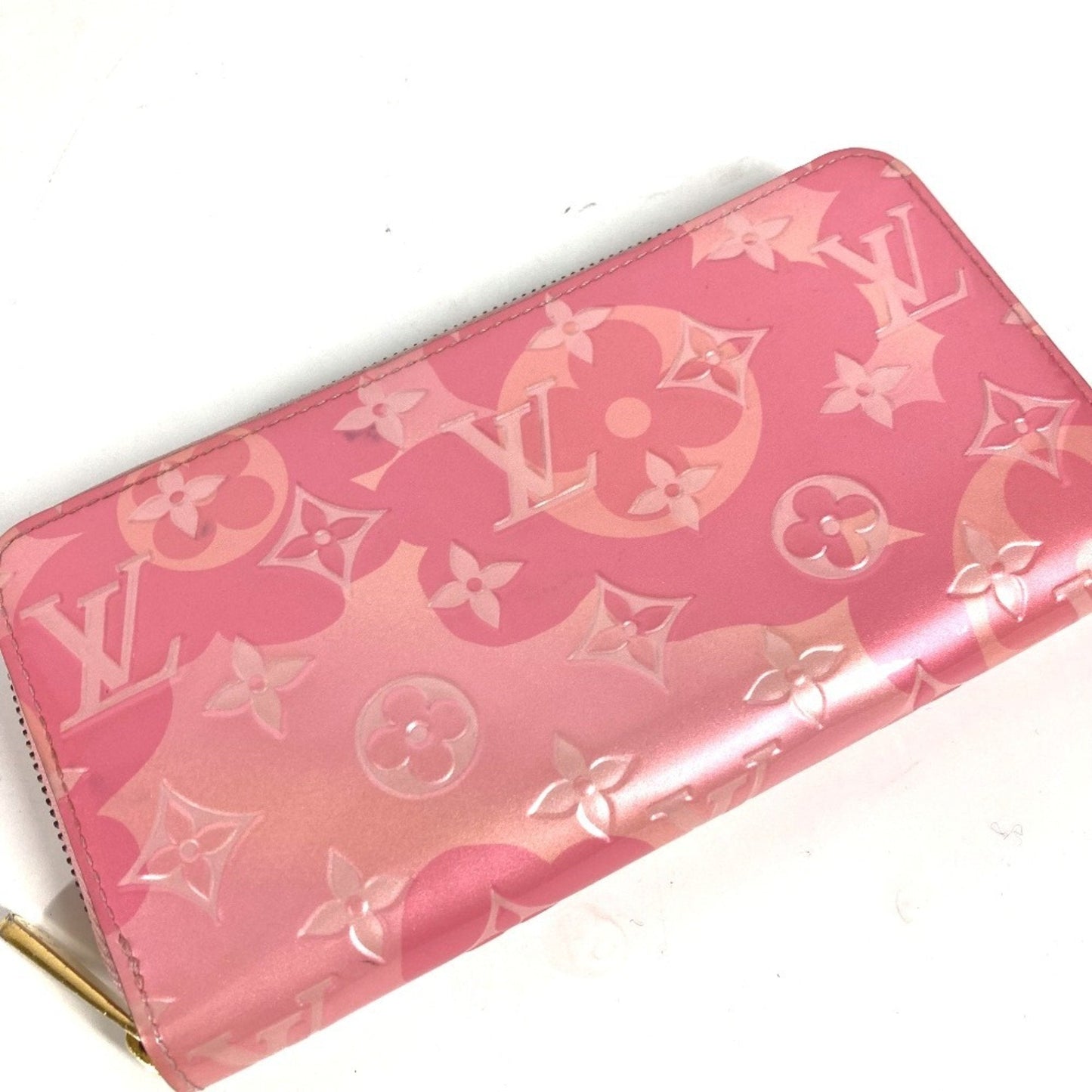 Patent Leather Zippy Wallet with Multiple Compartments