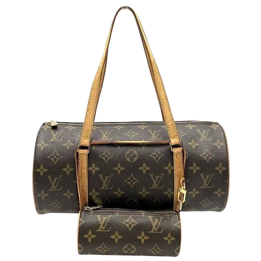 Canvas Papillon Handbag with Monogram Pattern