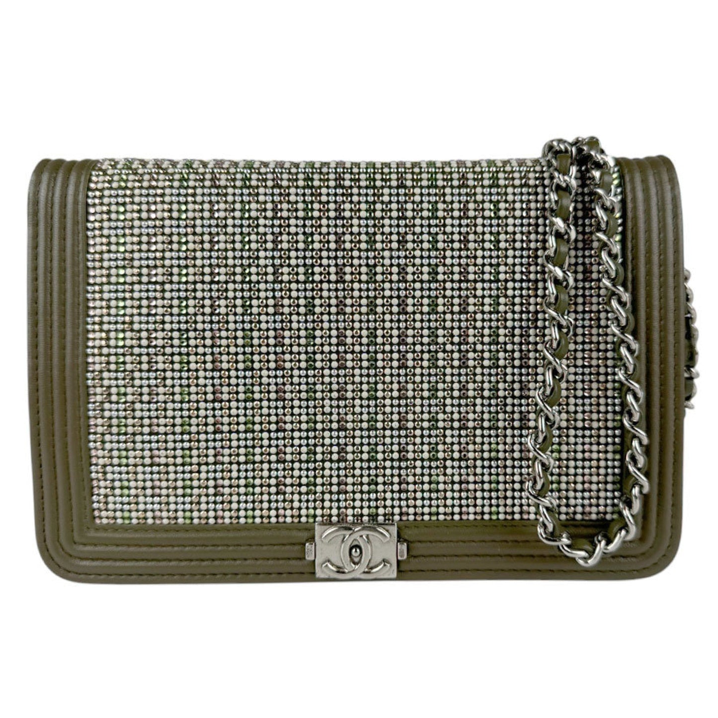 Chanel Leather Boy Flap Bag with Chain Strap