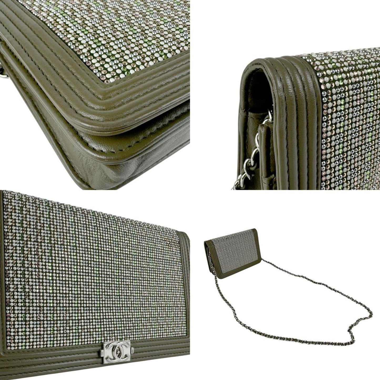 Chanel Leather Boy Flap Bag with Chain Strap