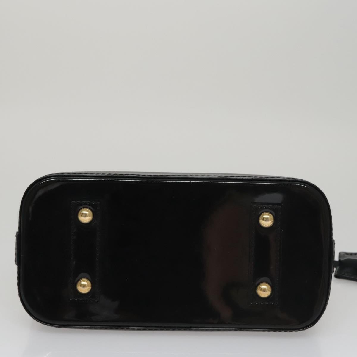 Patent Leather Handbag with Padlock and Shoulder Strap