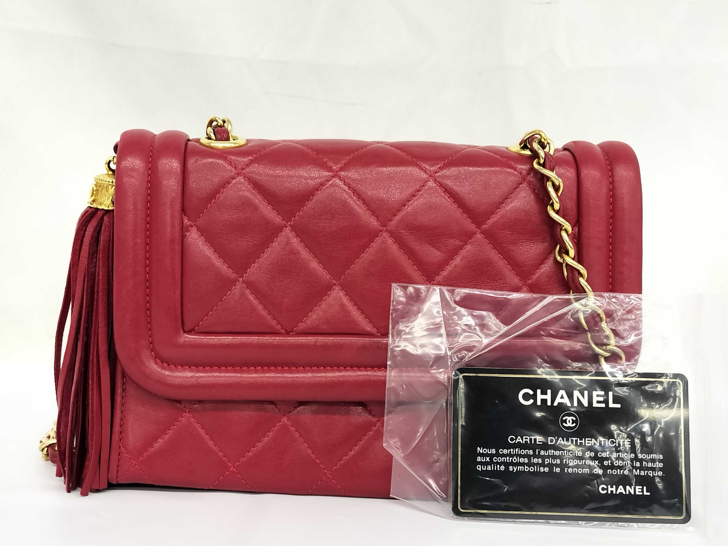 Chanel Fringe Matelasse Chain Shoulder Bag in Leather