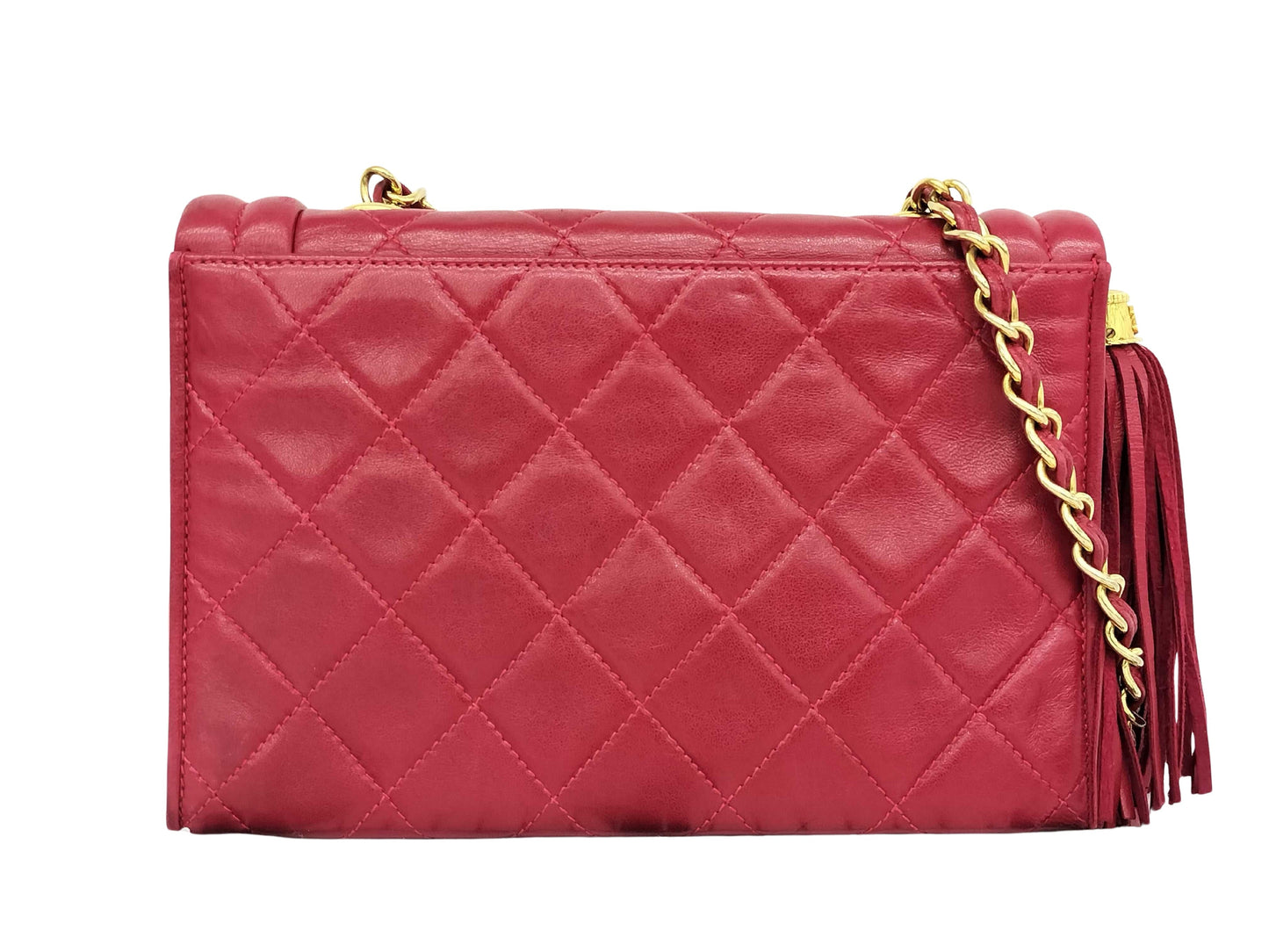Chanel Fringe Matelasse Chain Shoulder Bag in Leather