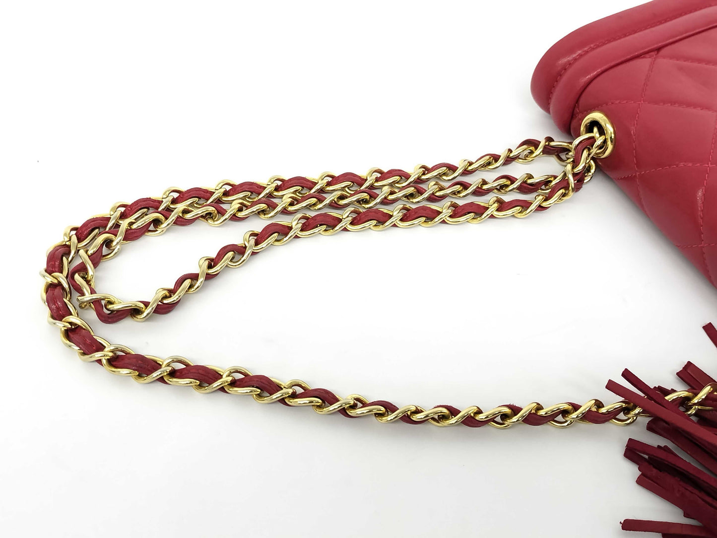 Chanel Fringe Matelasse Chain Shoulder Bag in Leather