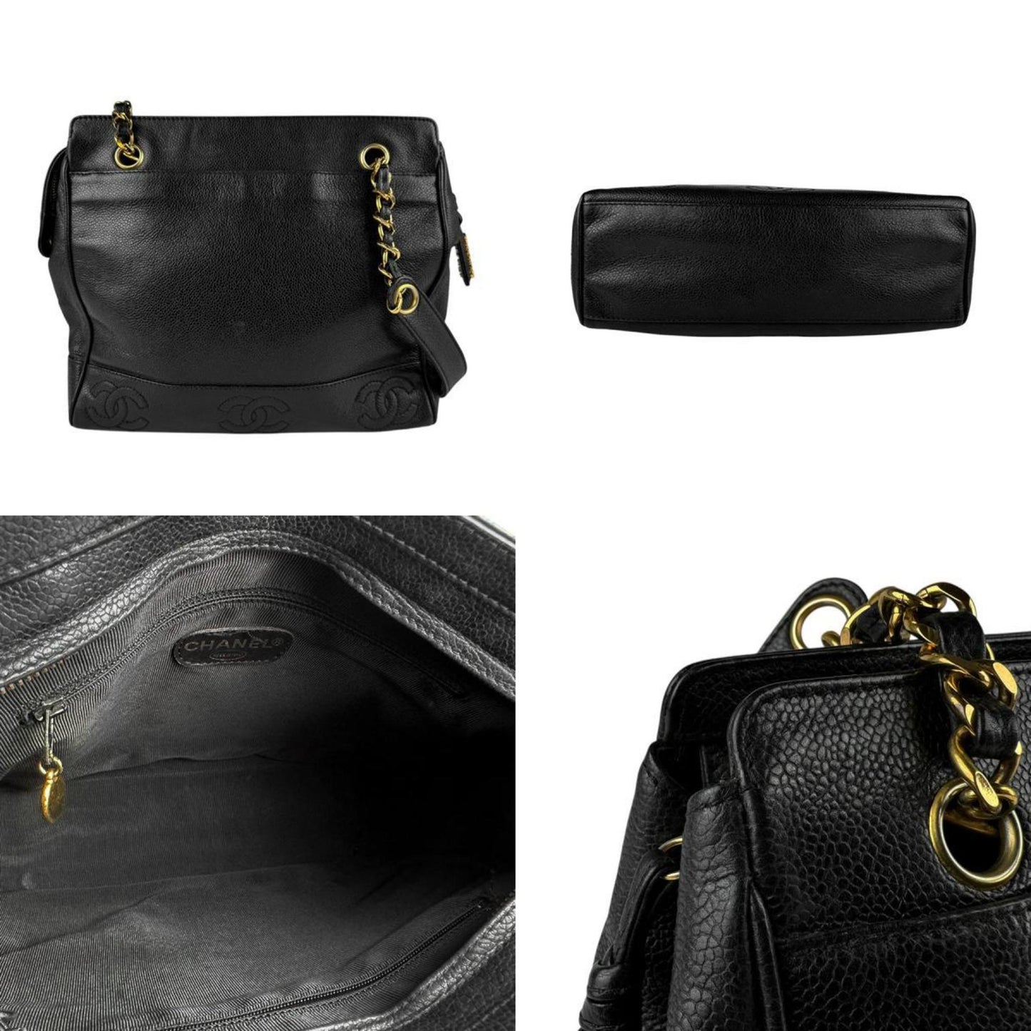 Chanel Classic Caviar Leather Shoulder Bag