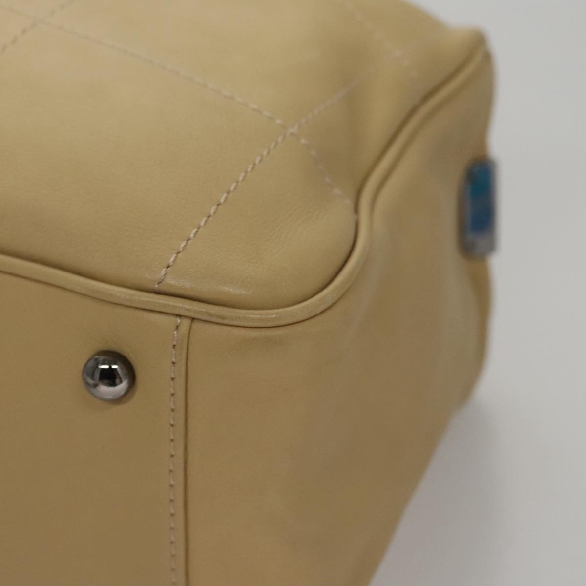 Chanel Quilted Leather Boston Bag Beige