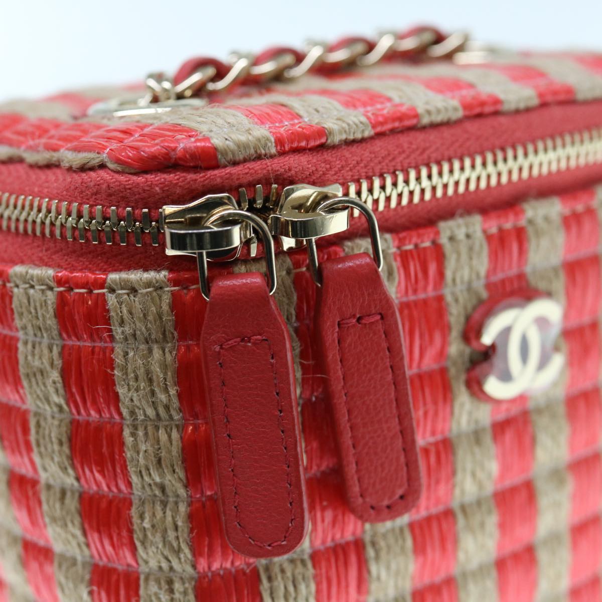 Chanel Raffia Leather Crossbody Bag AS1161