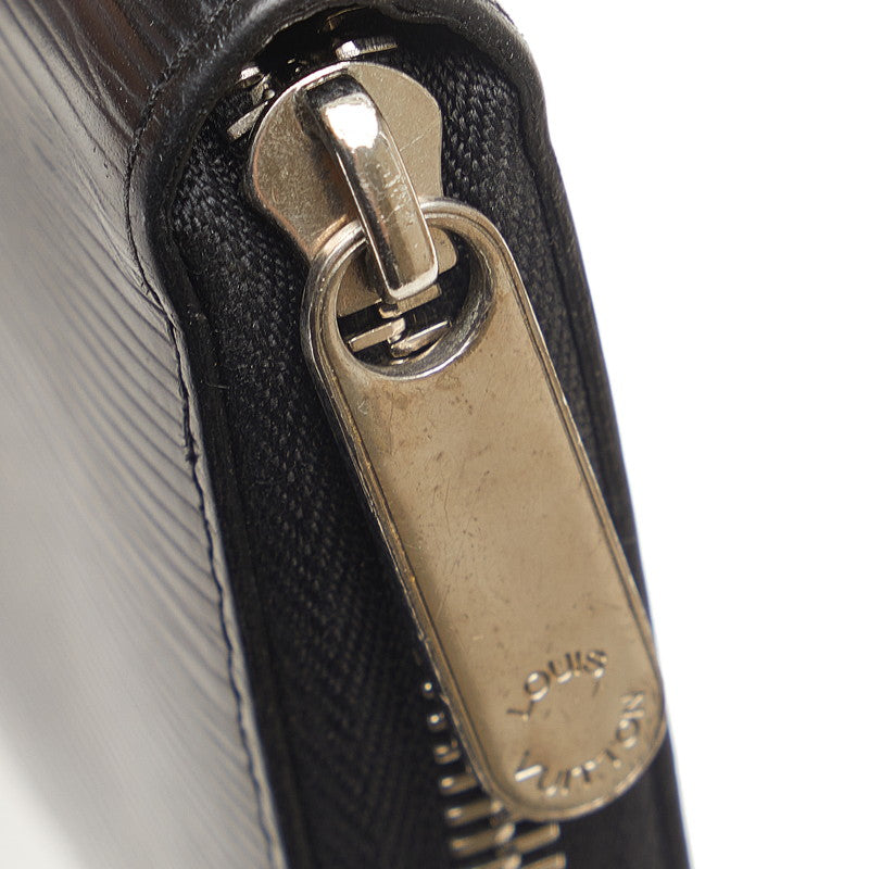 Louis Vuitton Epic Zippie Wallet Roundfasner Long Wallet M61857 Black Noir Leather Men Louis Vuitton