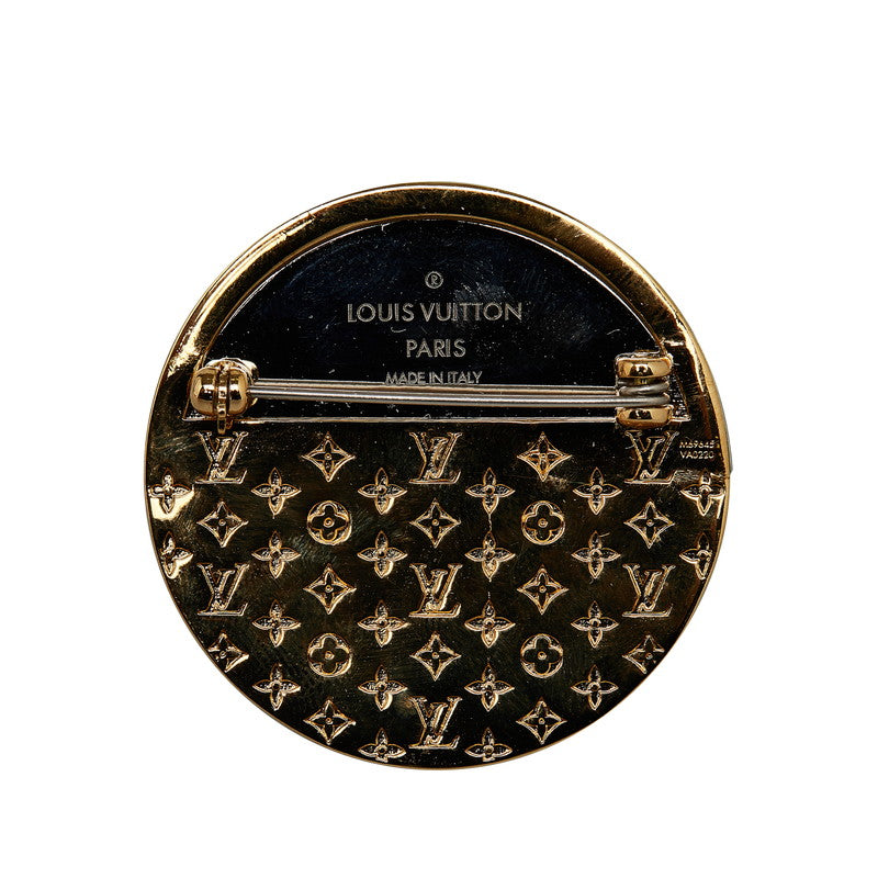 Louis Vuitton LV Logo Round Brochure M69645 Gold Silver  Metal  Louis Vuitton