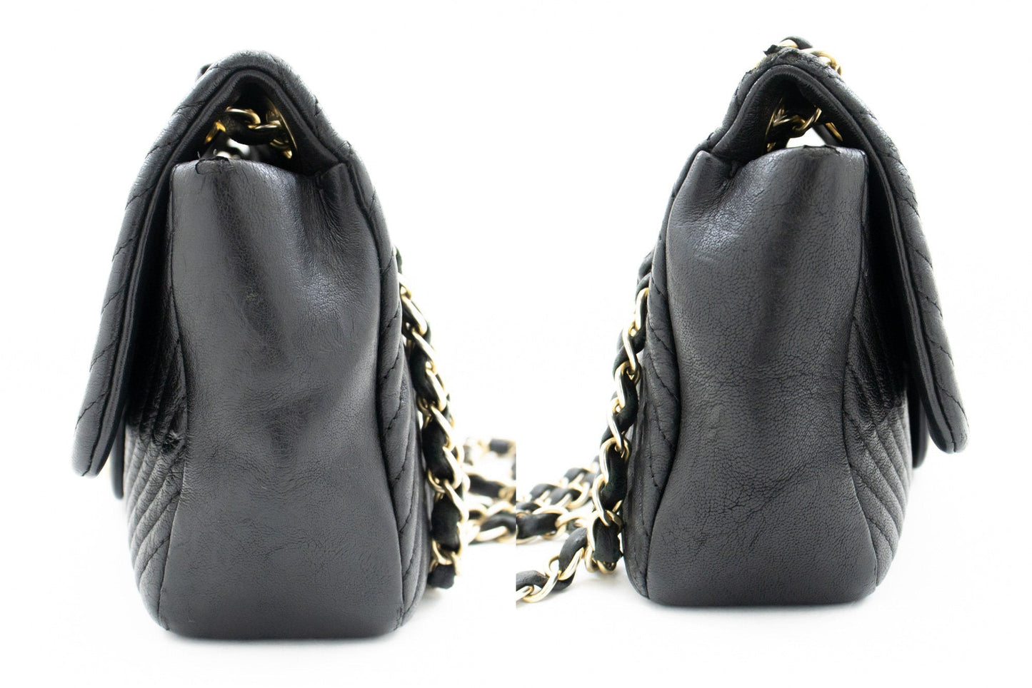 Chanel Chevron Quilted Shoulder Bag Classic Flap