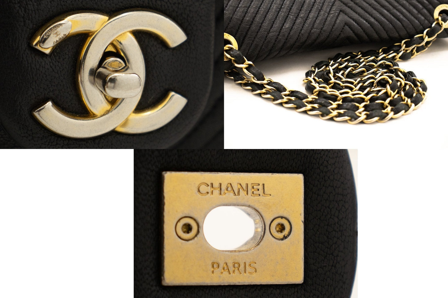 Chanel Chevron Quilted Shoulder Bag Classic Flap