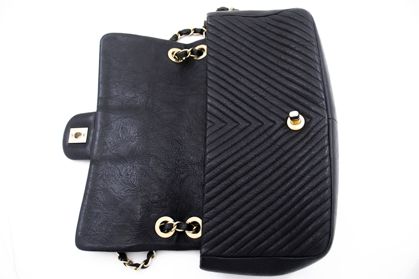 Chanel Chevron Quilted Shoulder Bag Classic Flap
