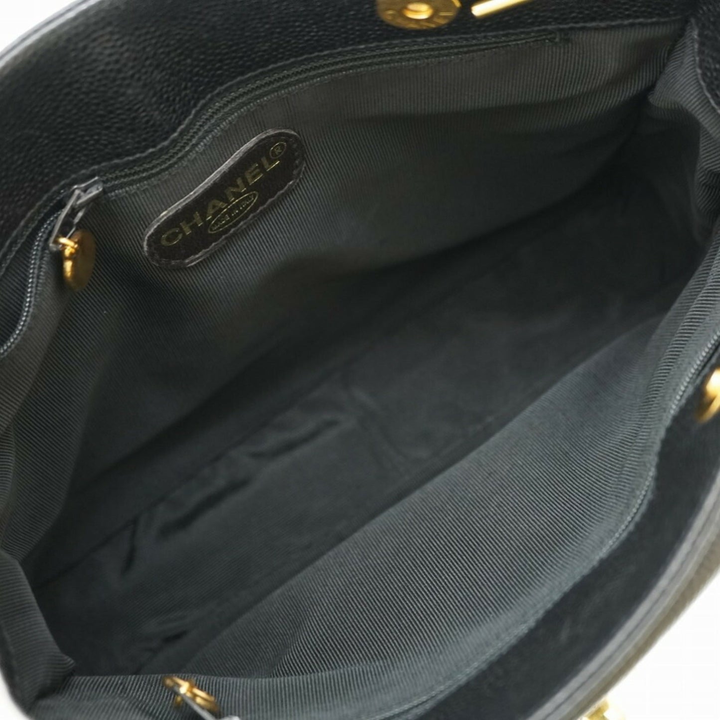 Chanel Black Caviar Leather Shoulder Bag