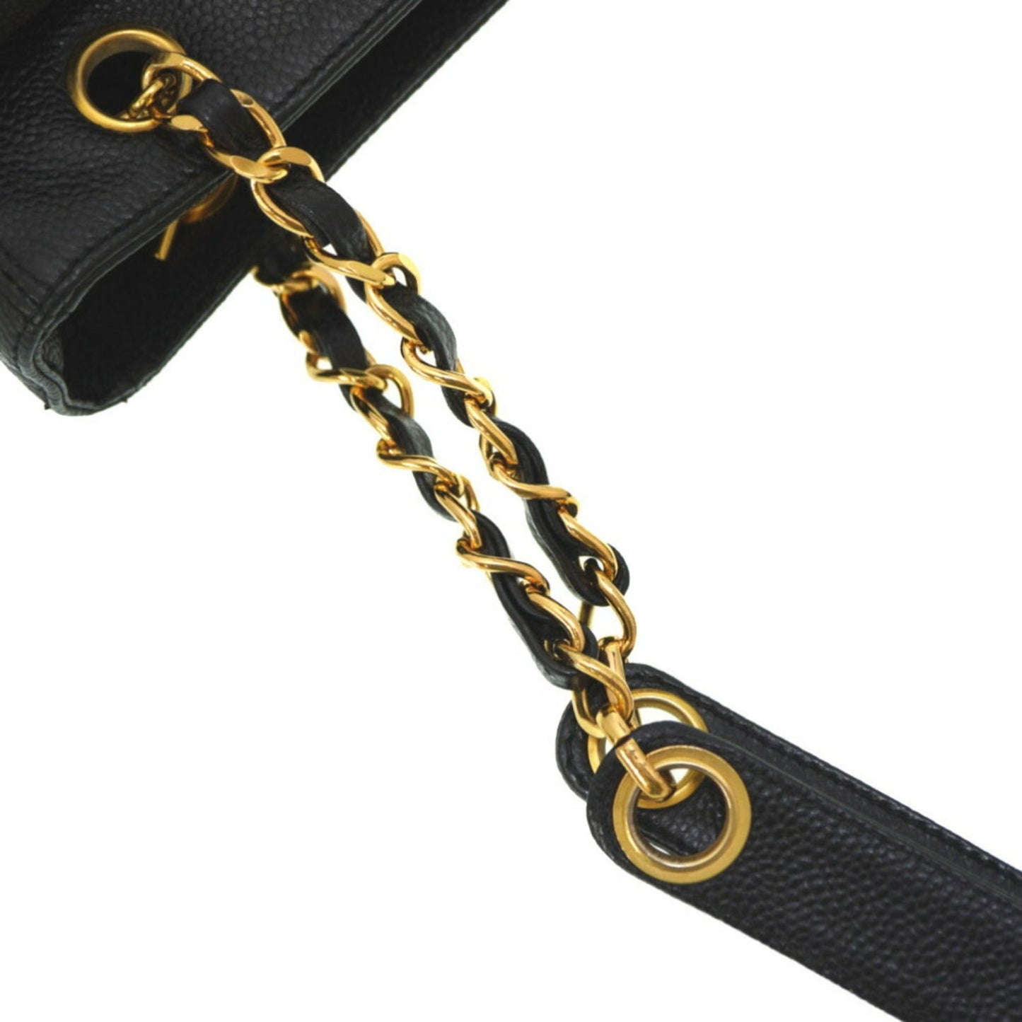Chanel Black Caviar Leather Shoulder Bag