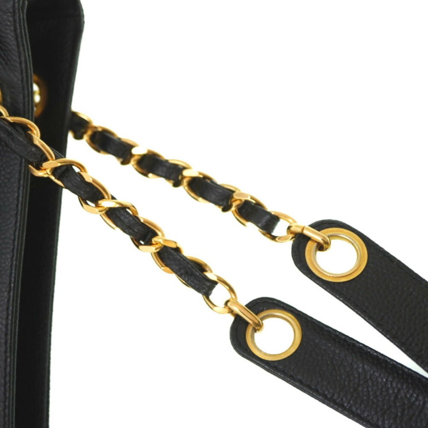 Chanel Black Caviar Leather Shoulder Bag
