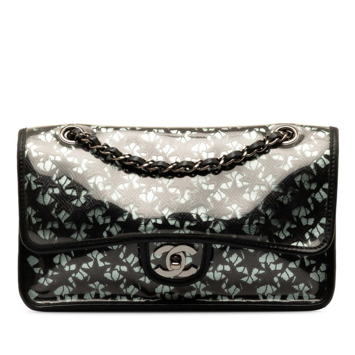 Chanel Classic Flap Bag LacePrint Patent Leather