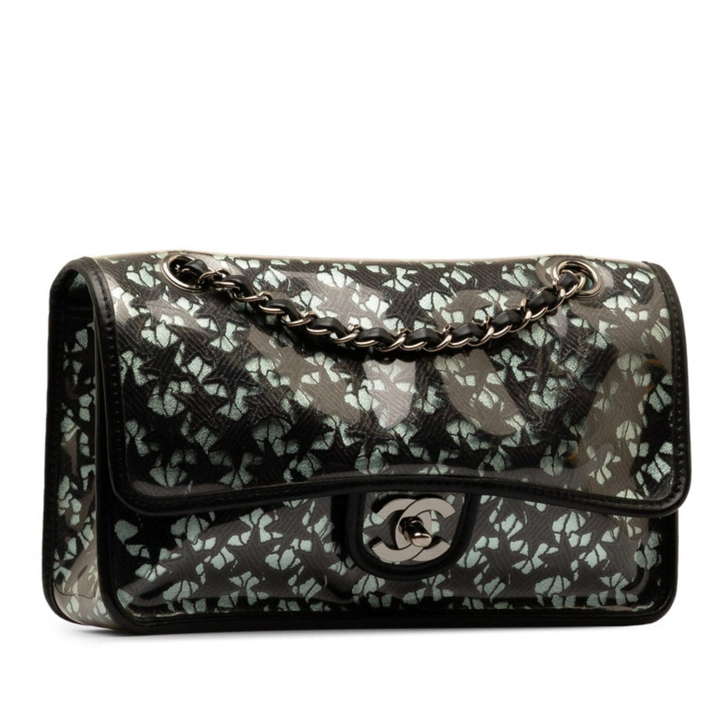 Chanel Classic Flap Bag LacePrint Patent Leather