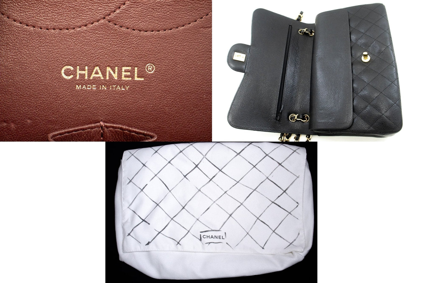 Chanel Classic Double Flap Bag Caviar Leather