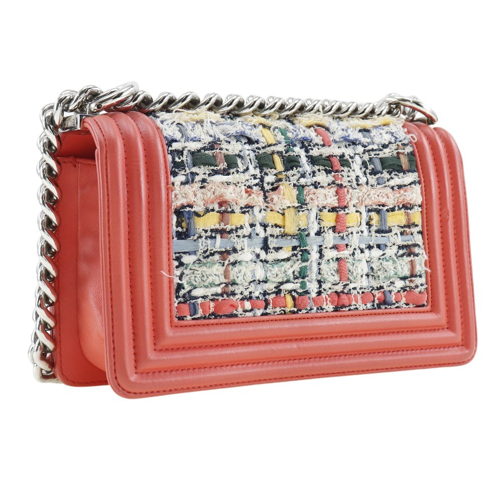 Chanel Boy Chanel Small Flap Bag Red Tweed