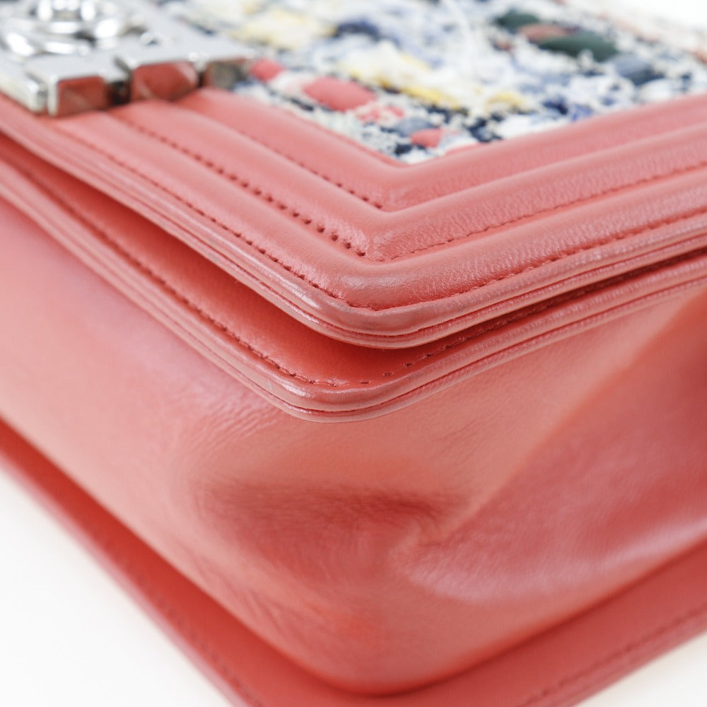 Chanel Boy Chanel Small Flap Bag Red Tweed