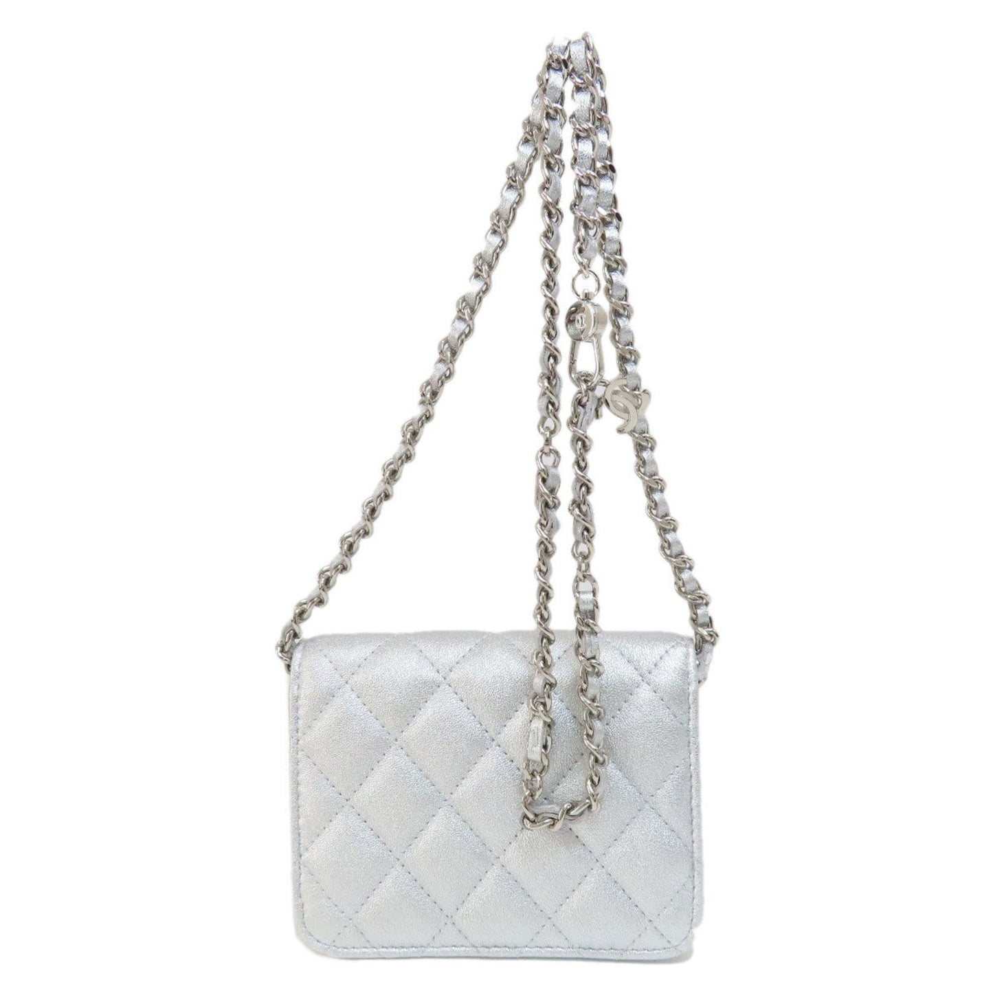 Chanel Quilted Star Silver Chain Bag