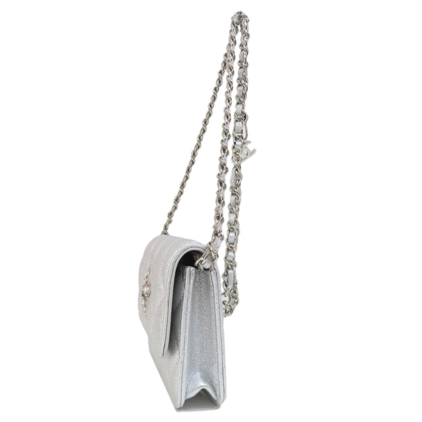 Chanel Quilted Star Silver Chain Bag