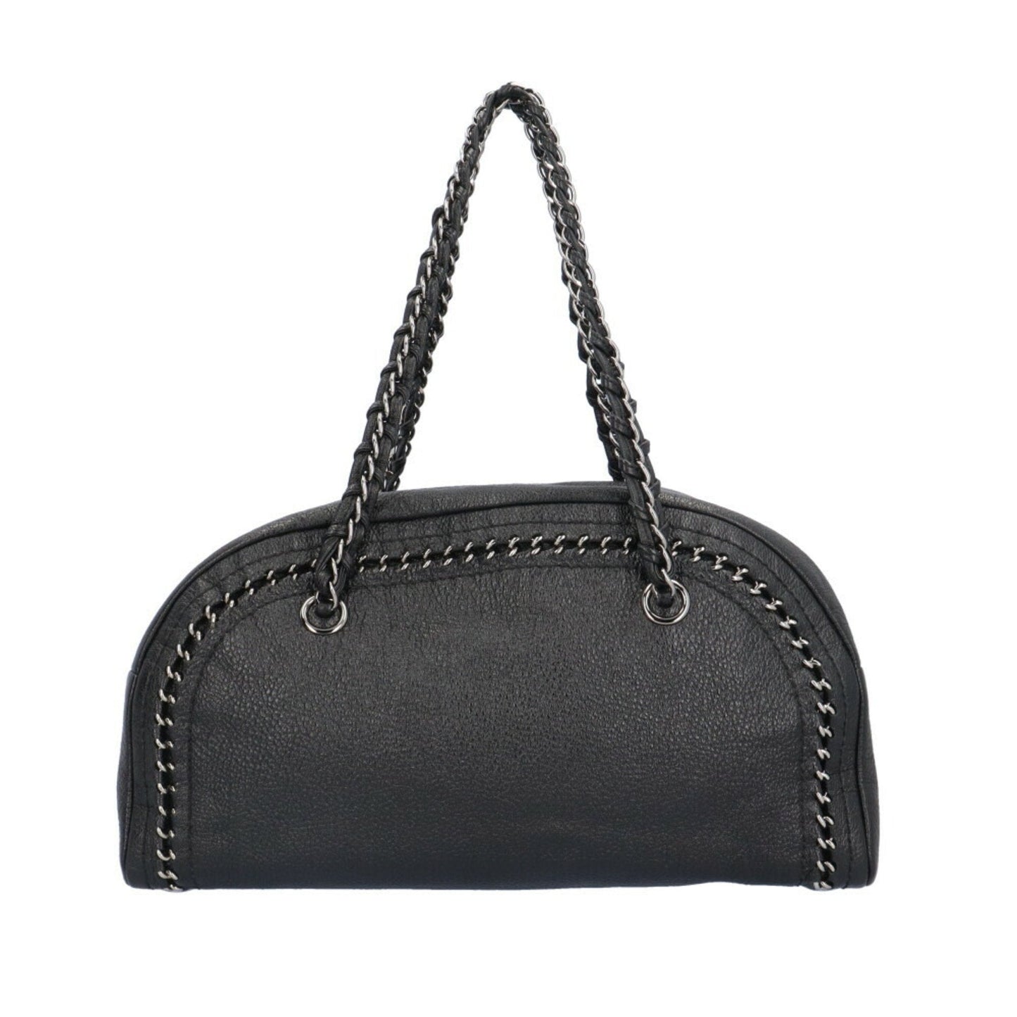Chanel Chain Bag Black Leather HalfMoon