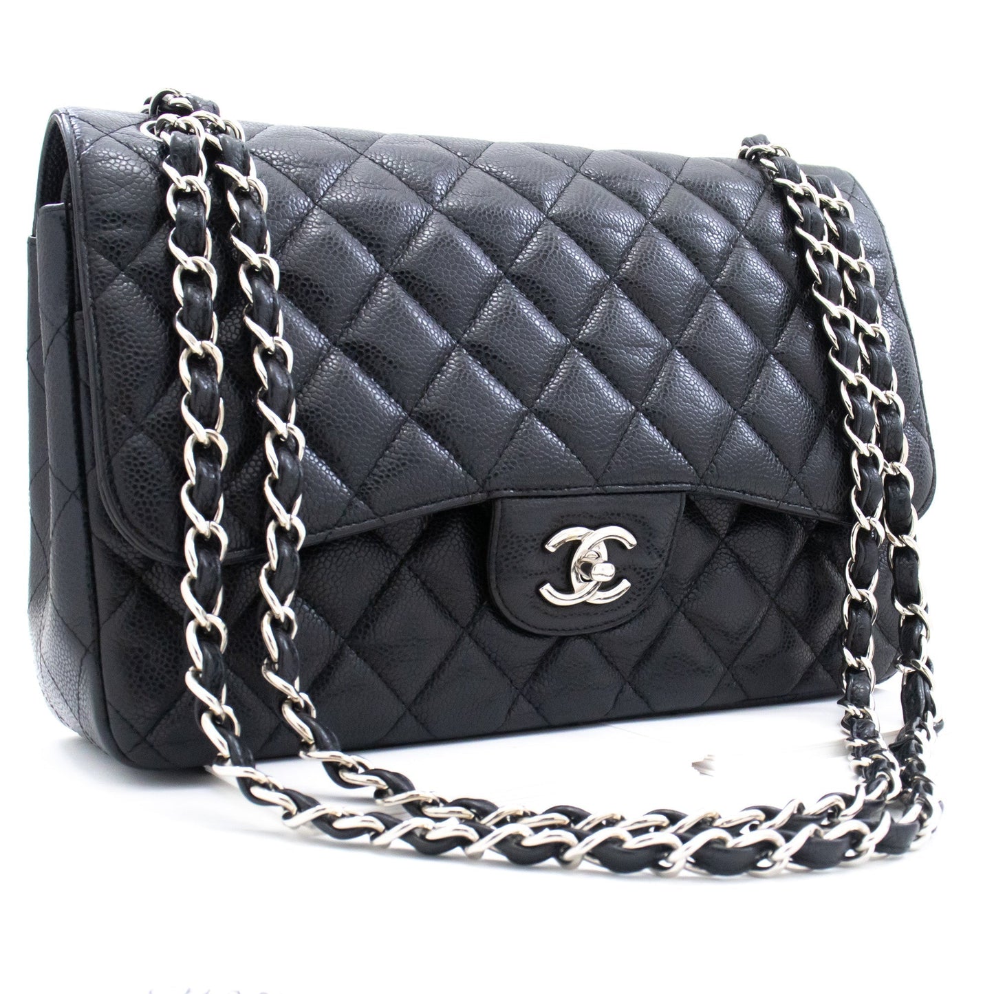 Chanel Classic Double Flap Caviar Leather Bag
