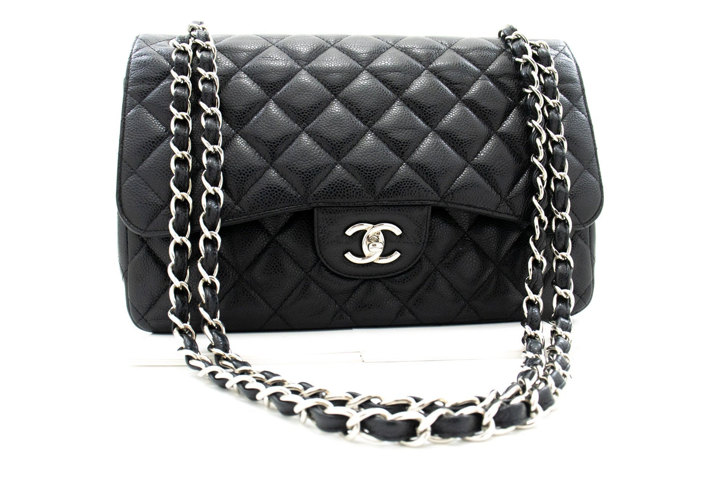 Chanel Classic Double Flap Caviar Leather Bag