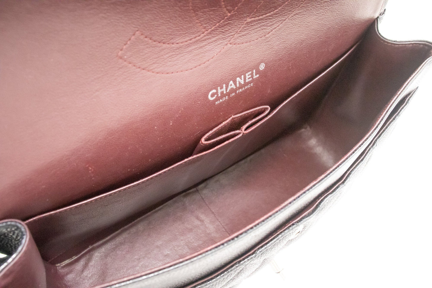 Chanel Classic Double Flap Caviar Leather Bag