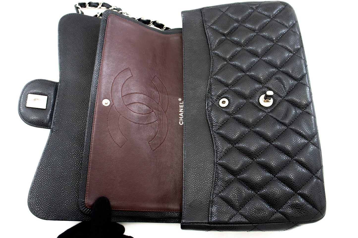 Chanel Classic Double Flap Caviar Leather Bag