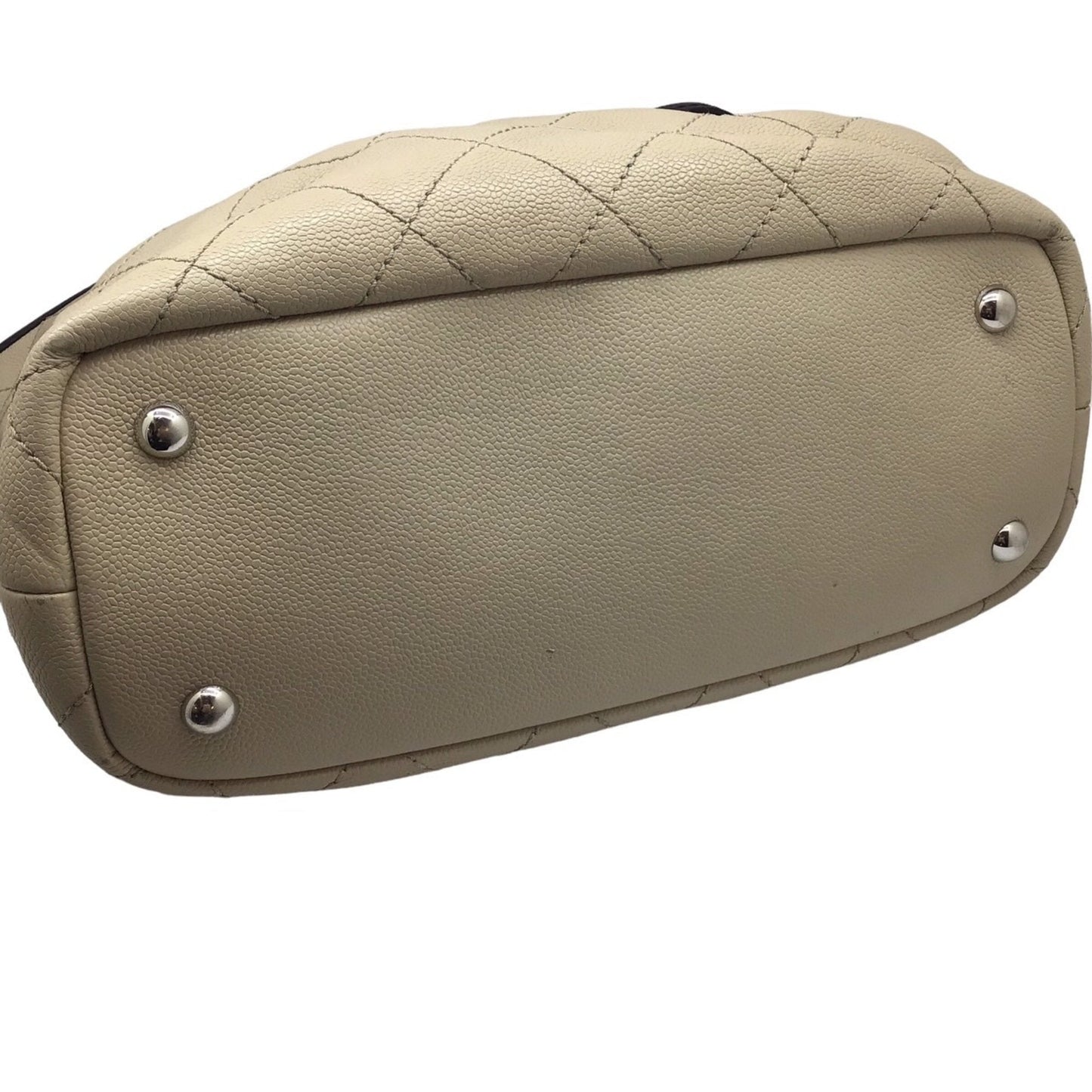 Chanel Chanel Tote Bag Beige Quilted Leather