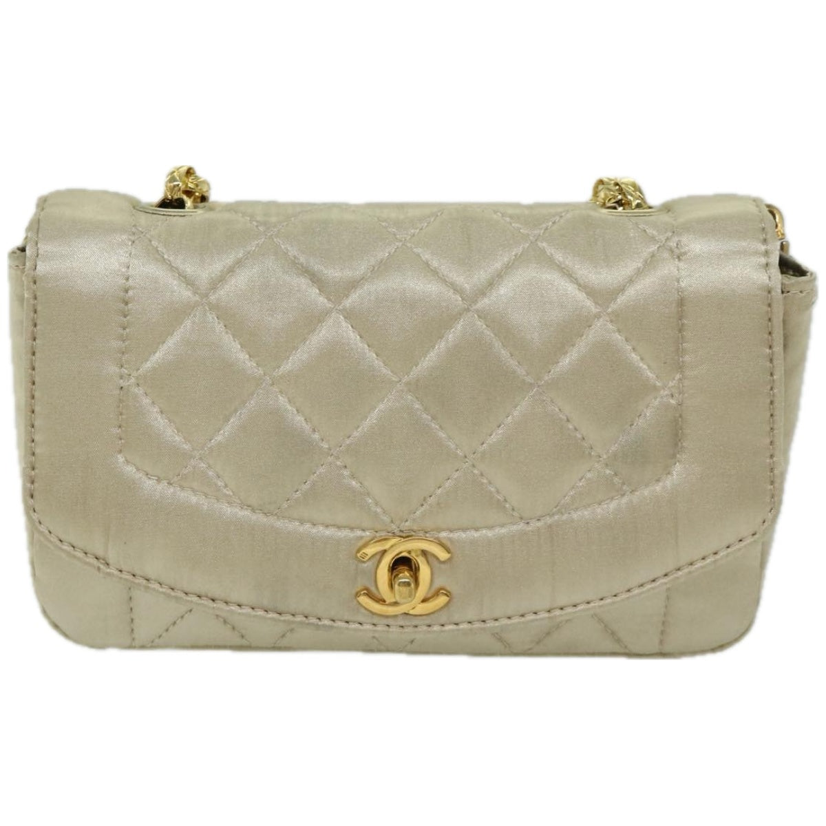 Chanel Quilted Satin Chain Bag Classic Flap Bag