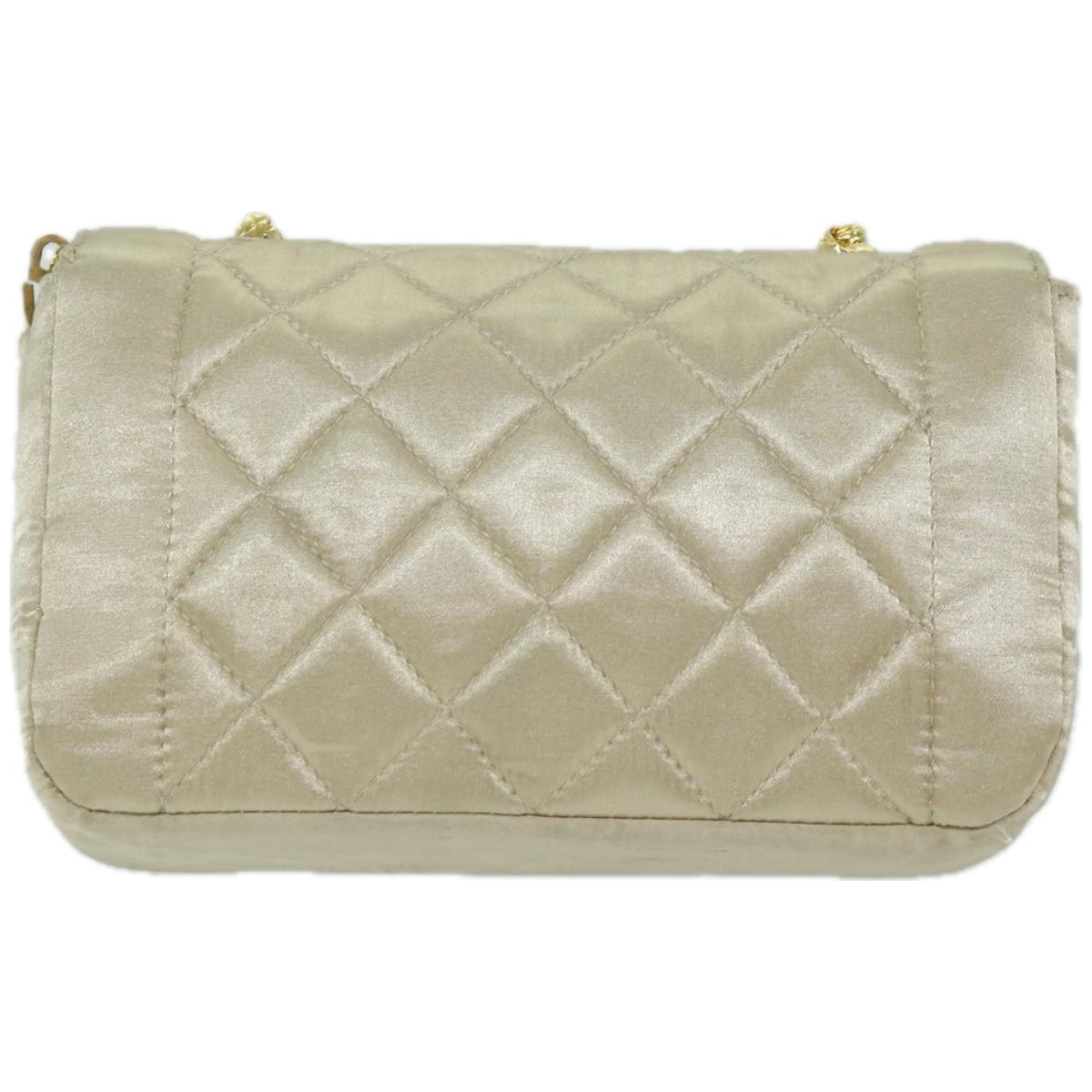 Chanel Quilted Satin Chain Bag Classic Flap Bag