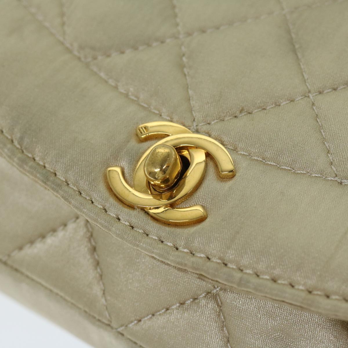 Chanel Quilted Satin Chain Bag Classic Flap Bag