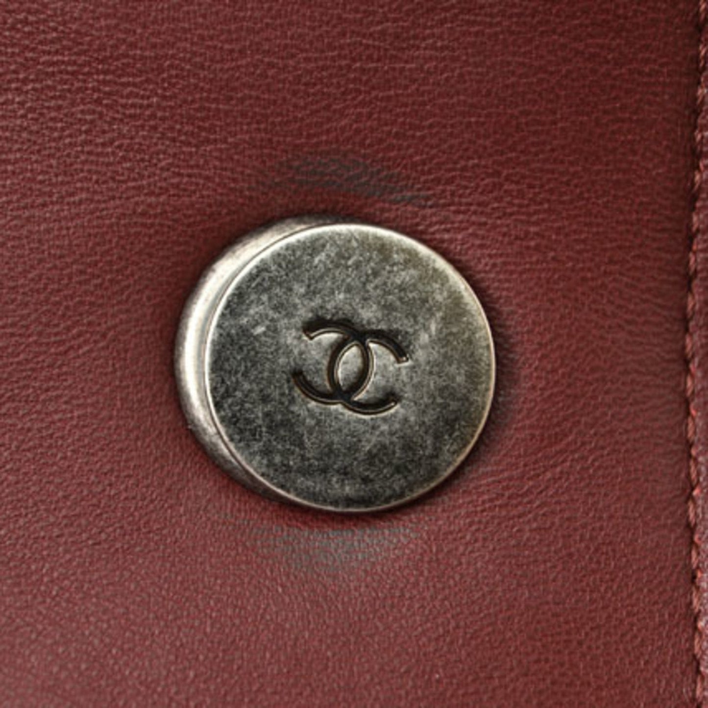 Chanel Quilted Leather Shoulder Bag Burgundy