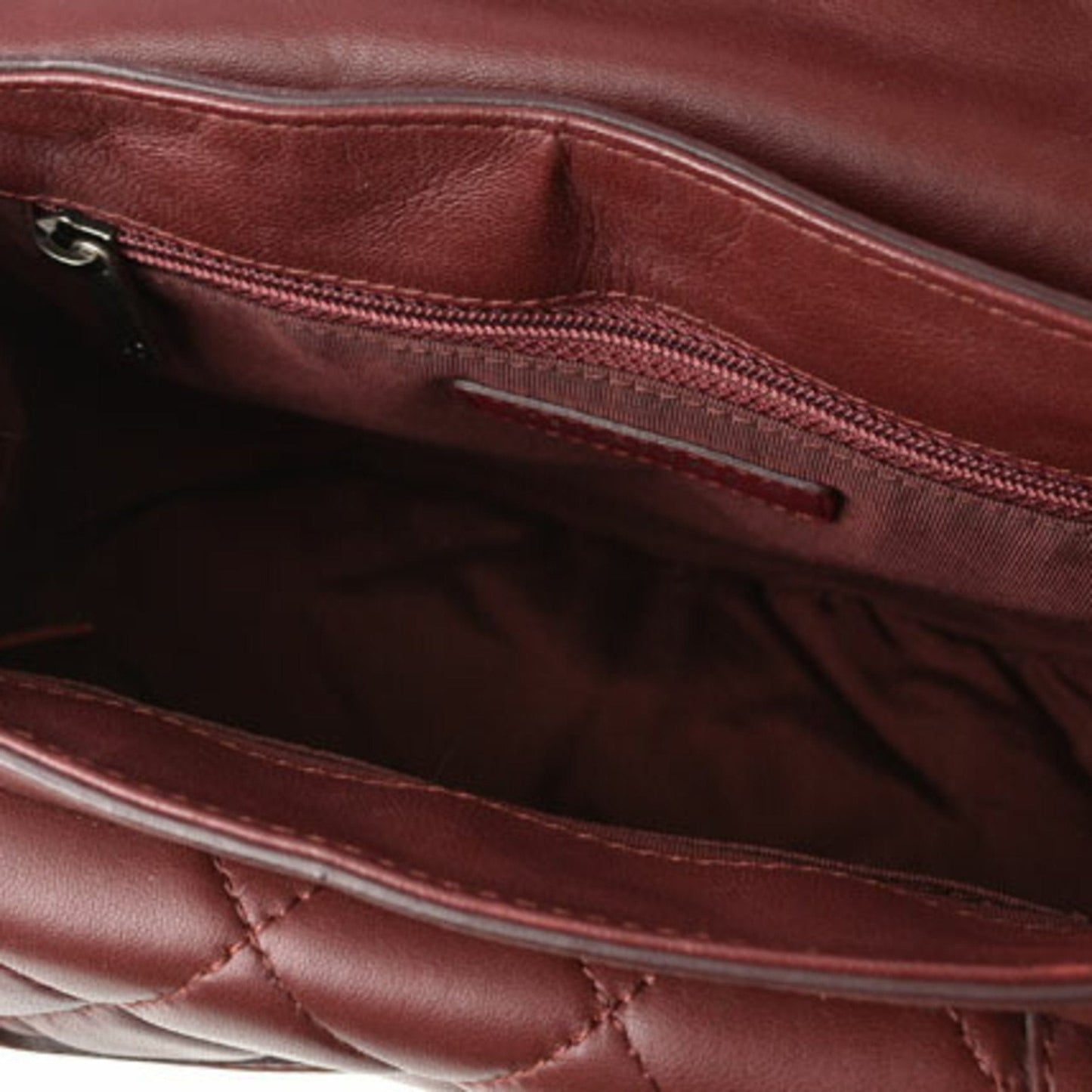 Chanel Quilted Leather Shoulder Bag Burgundy