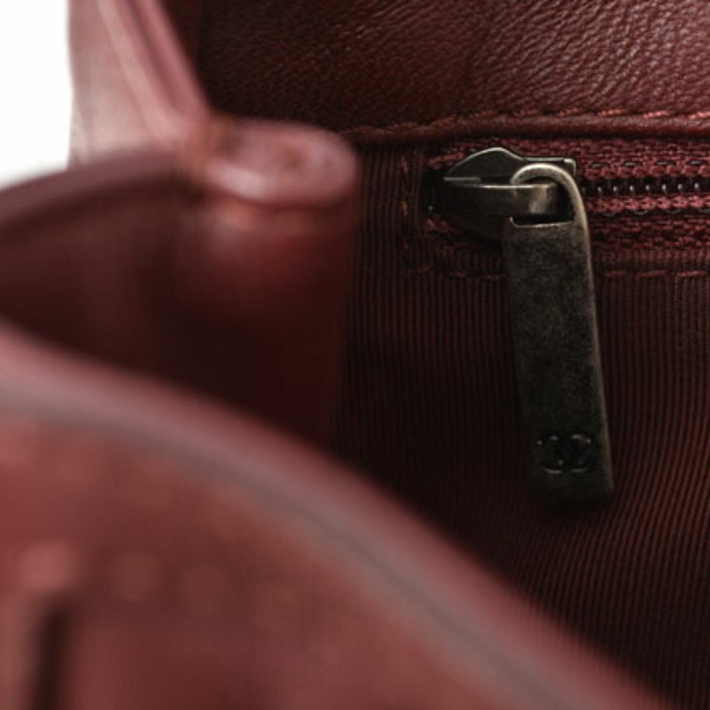 Chanel Quilted Leather Shoulder Bag Burgundy