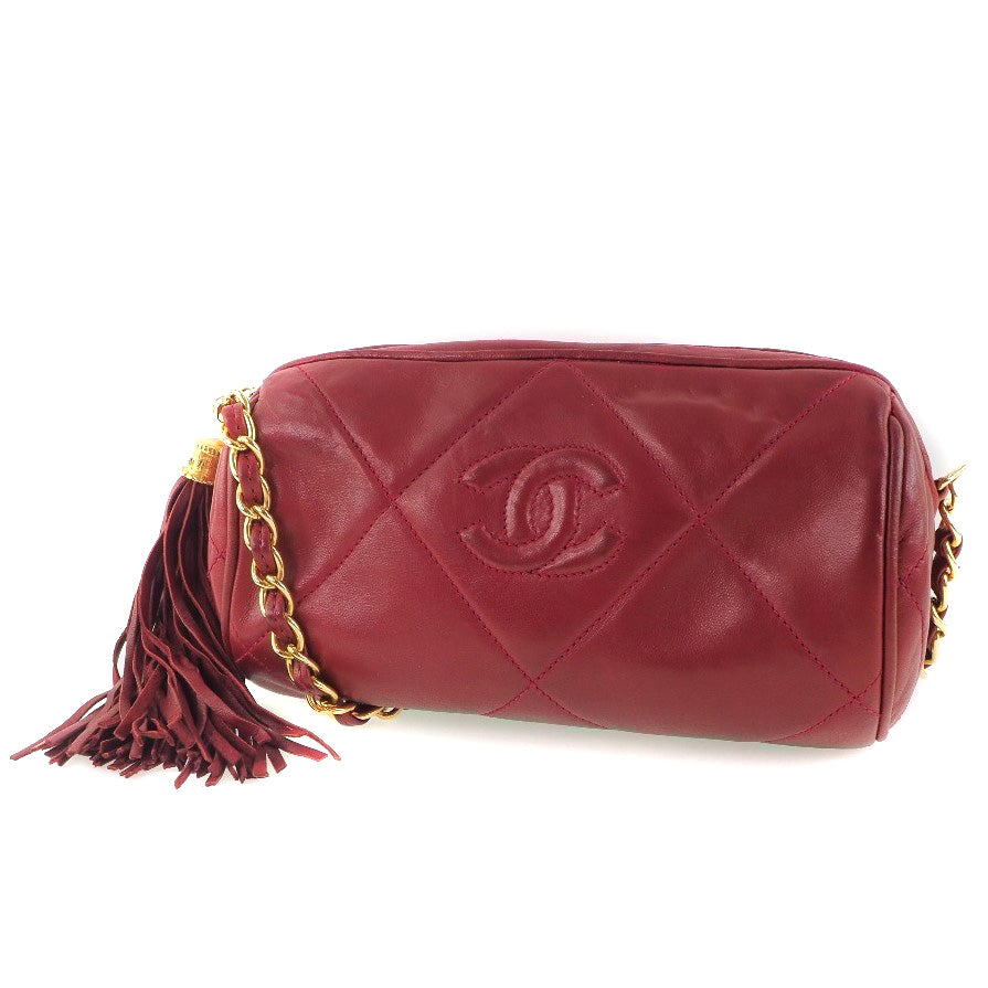 Chanel Vintage Quilted Leather Bag Tassel Style
