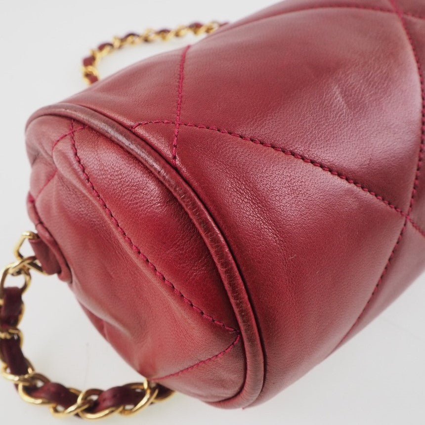 Chanel Vintage Quilted Leather Bag Tassel Style