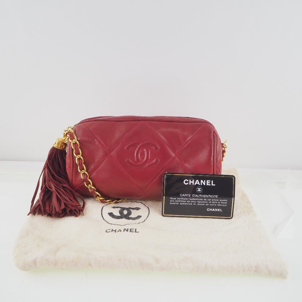 Chanel Vintage Quilted Leather Bag Tassel Style