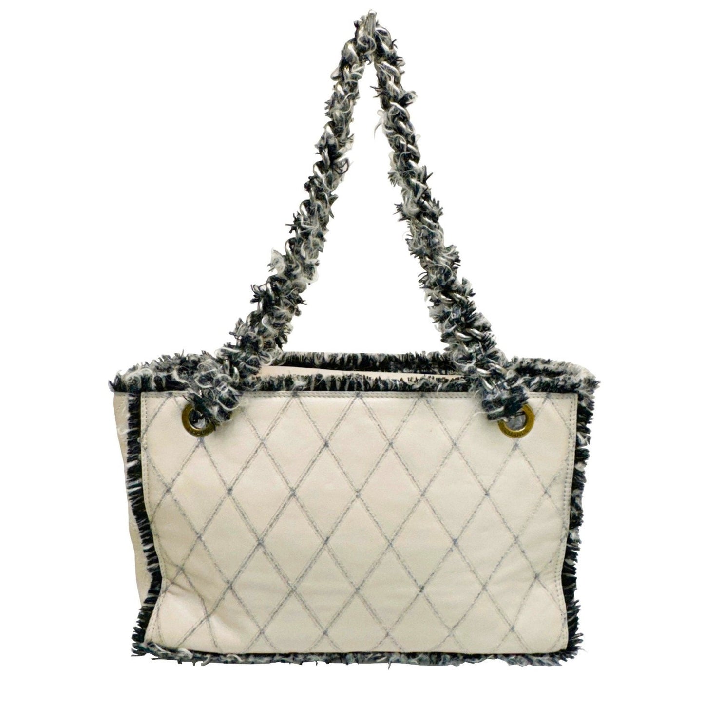 Chanel Quilted Tote Bag ModelTweed Trim Tote